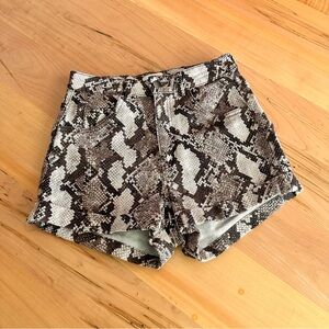 H&M snake print shorts 6